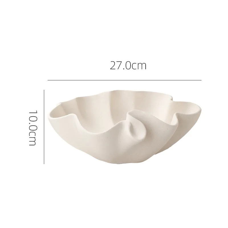 

ZML ceramic household fruit plate fruit basket storage plate living room tea table snacks candy storage