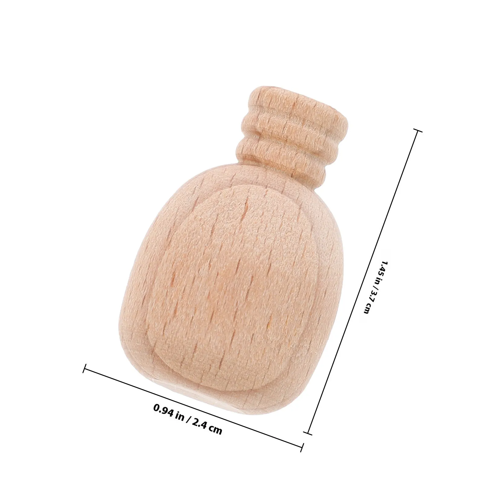 10Pcs DIY Blank Wood Wine Bottle Natural Beech Material Sturdy Smooth Surface for Painting Drawing Decoration Small Wooden Craft