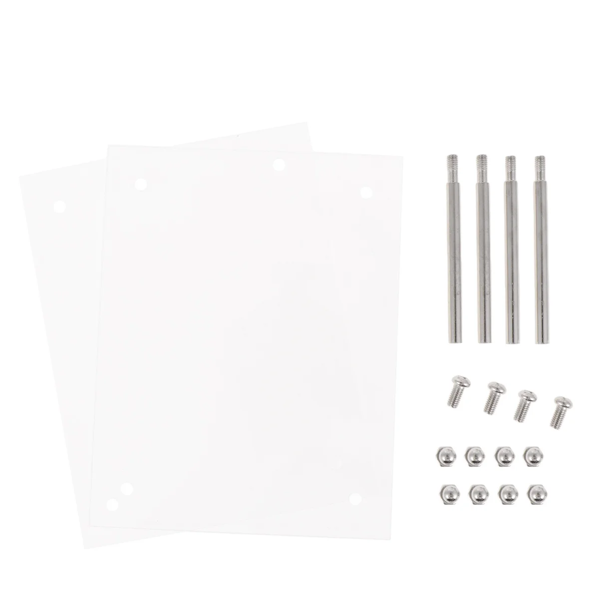 

2Pcs Glass Crystal Photo Frame Display Stand for Certificate Specimen Box Stylish Bedroom Living Room Display Stand