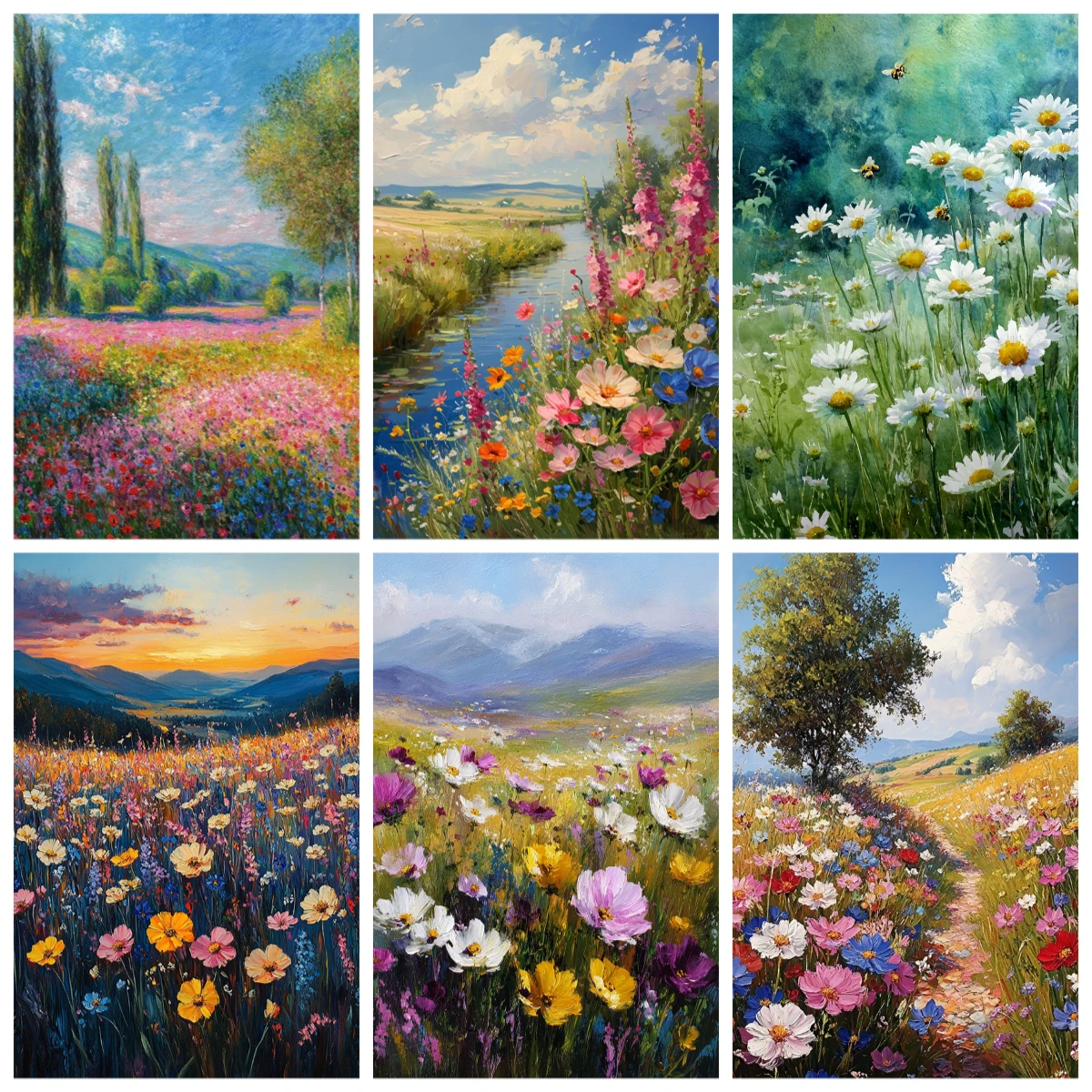 

500/1000/1200/2000PCS Puzzles for Adults , Vibrant Floral Grassland Jigsaw Puzzles Educational Games Home Decor Gifts