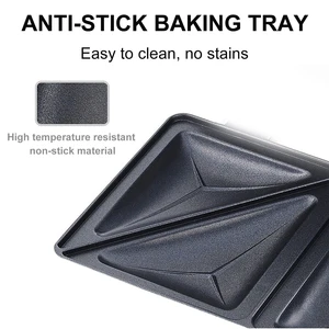 Sonifer-Panini Electric Sandwich Nonstachory 750W, Geräte, Waffeln Frühstücksmaschine, Eisenpfanne, Kochen 12 Hauptverkäufe Waffel Sandwicheira - №9