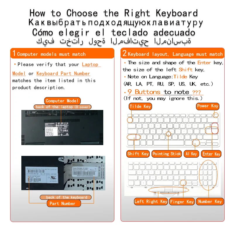 New Russian Language  RGB Backlit Keyboard For HP OMEN 8Plus 17-CK 17-CK TPN-Q266 Notebook PC Replacement Keyboard