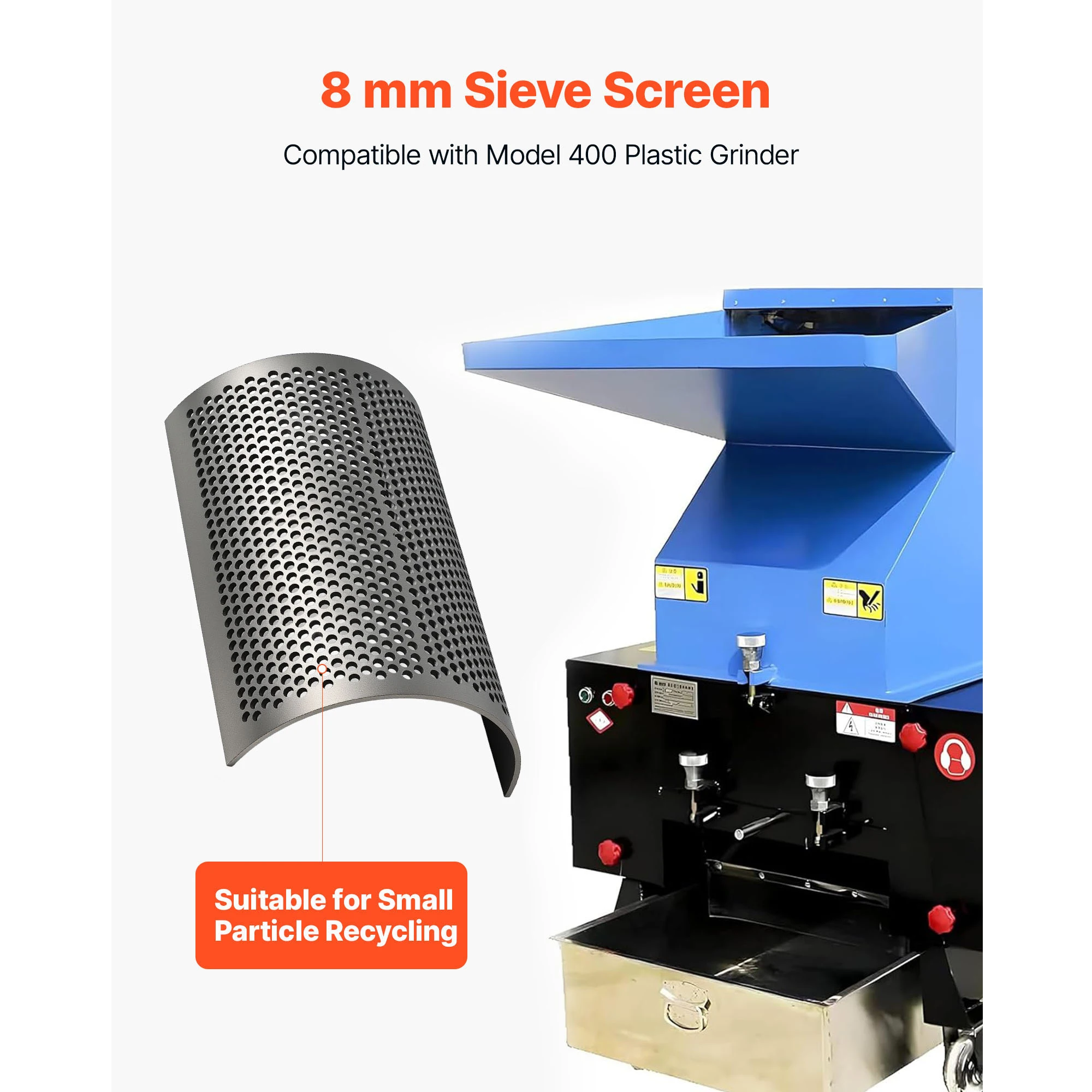 SucceBuy Screen Mesh for Plastic Shredder Stainless Steel High-Precision Aperture Screen Compatible for Small Particle Recycling