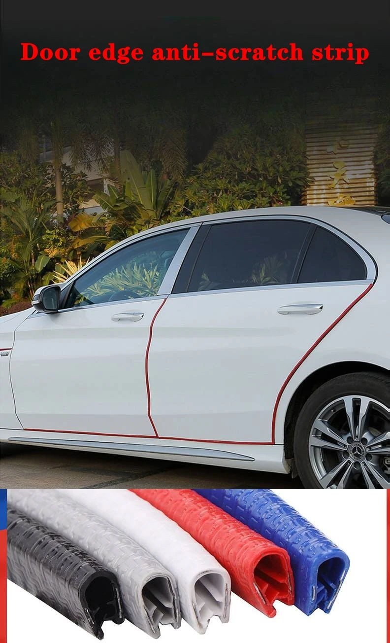 

Car door strips stickers body invisible protection strips free of sticking hood tail box anti-collision decorative strips