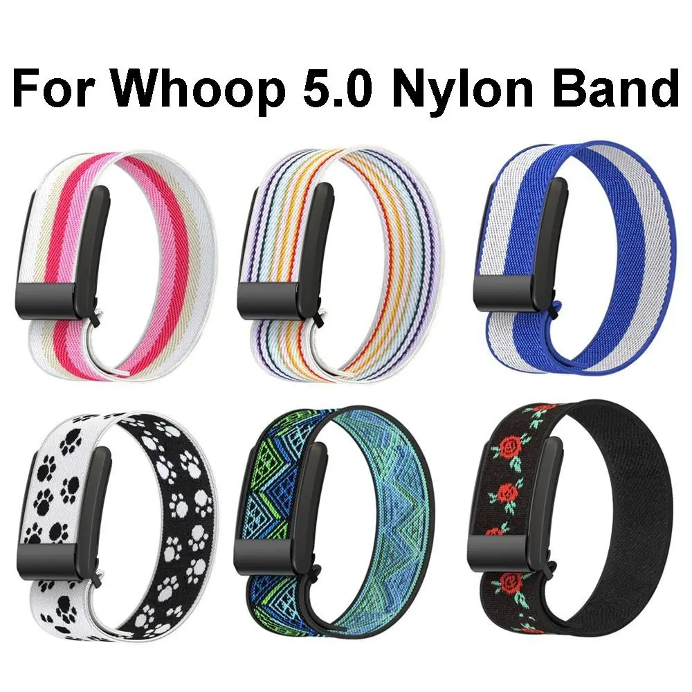 

New Nylon Fitness Band Adjustable Elastic Replacement Strap Multicolour Breathable Fitness Tracking Band for Whoop 5.0