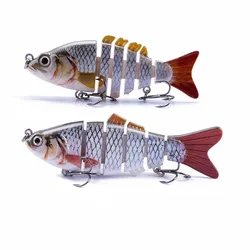 Hanlin 8CM/10CM Mini Multi Jointed Swimbait Fishing Lure Flexible Fish Bait Bionic Crankbait Sinking Pesca Pike Bass Tackle