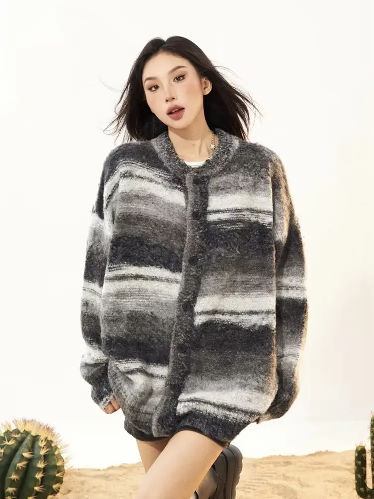 

Свитера Джемперы Кардиганы Женские Графический Ярмарок Остров Вышивка Узор Расслабленный Сращенный Рождественская Вечеринка Панк Мода Теплый Термальный