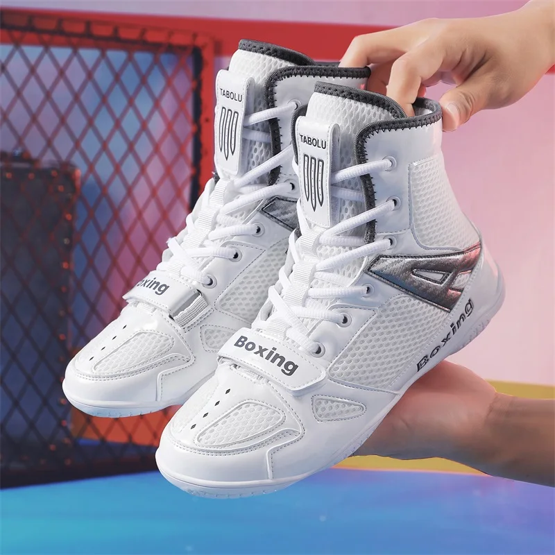 

Роскошные брендовые борцовские кроссовки для мужчин, дышащая спортивная обувь для бокса, мужская износостойкая боевая обувь, тренировочная обувь для спортзала