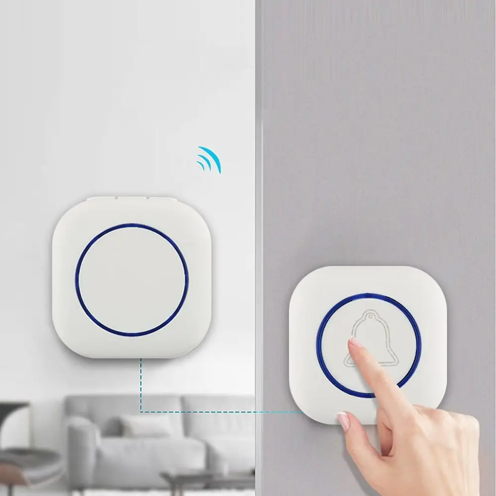Waterproof Wireless Doorbell Intelligent 36 Songs Smart Doorbell EU/US Plug 4 Volume Levels Door Bell Chime Home Classroom