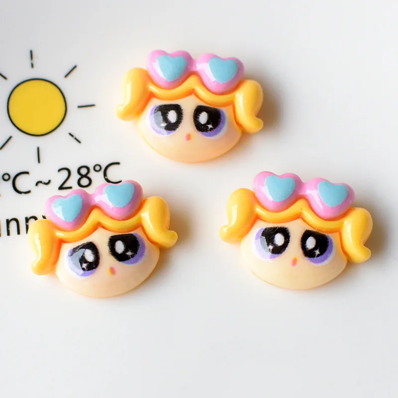 5pcs cute girl boy cartoon resin flatback diy kawaii resin accessories crafts materials scrapbooking embellishment