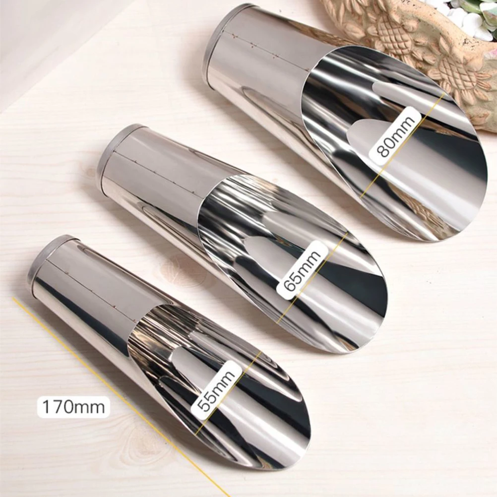 

2Pcs Stainless Steel Soil Scoops Ergonomic Design Transplanting Succulents Cacti Flowers Mini Bonsai Gardening Tool