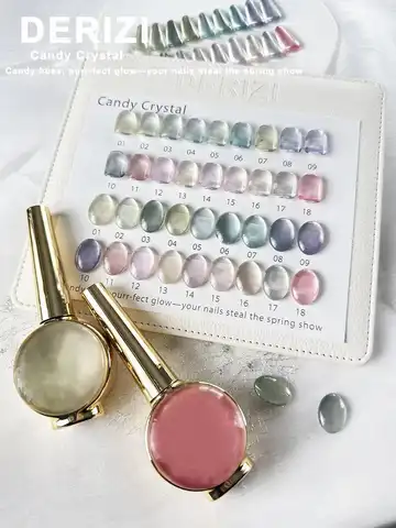 18pcs Glass Bead Cat‘s’ Eye Gel Nail Polish Set With Color Sample Holographic Magnetic Nail Polish Soak Off UV LED Varnish 15ml