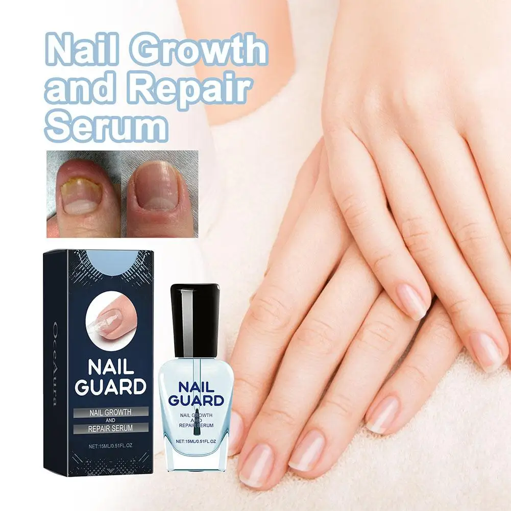 15ml Nail Repairing Liquid Nail Strengthener Nourishing Cream Soft Shining Nail Repair Serum For Home Finger Toe Nail Care H5X8