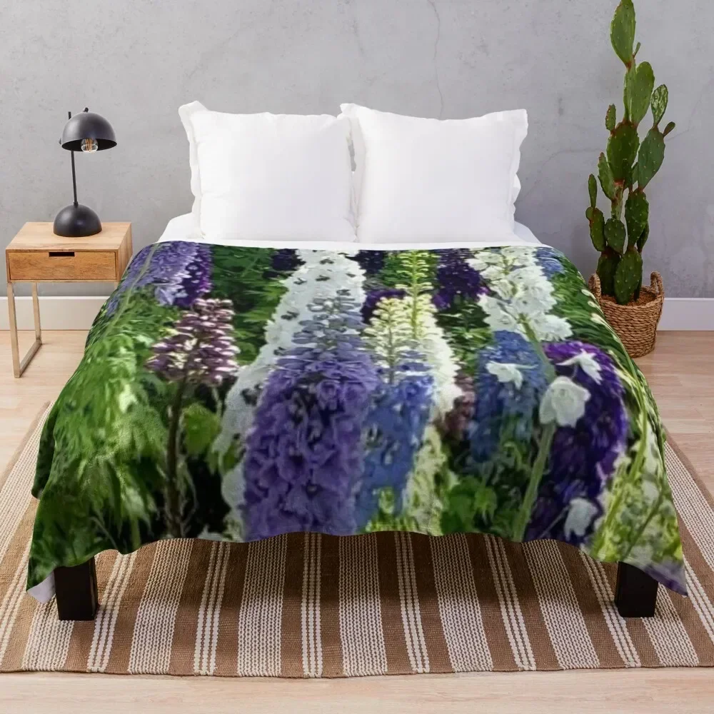 

Purple Snapdragon Flowers Throw Blanket Polar Beach Blankets Tourist Picnic Furry Blankets