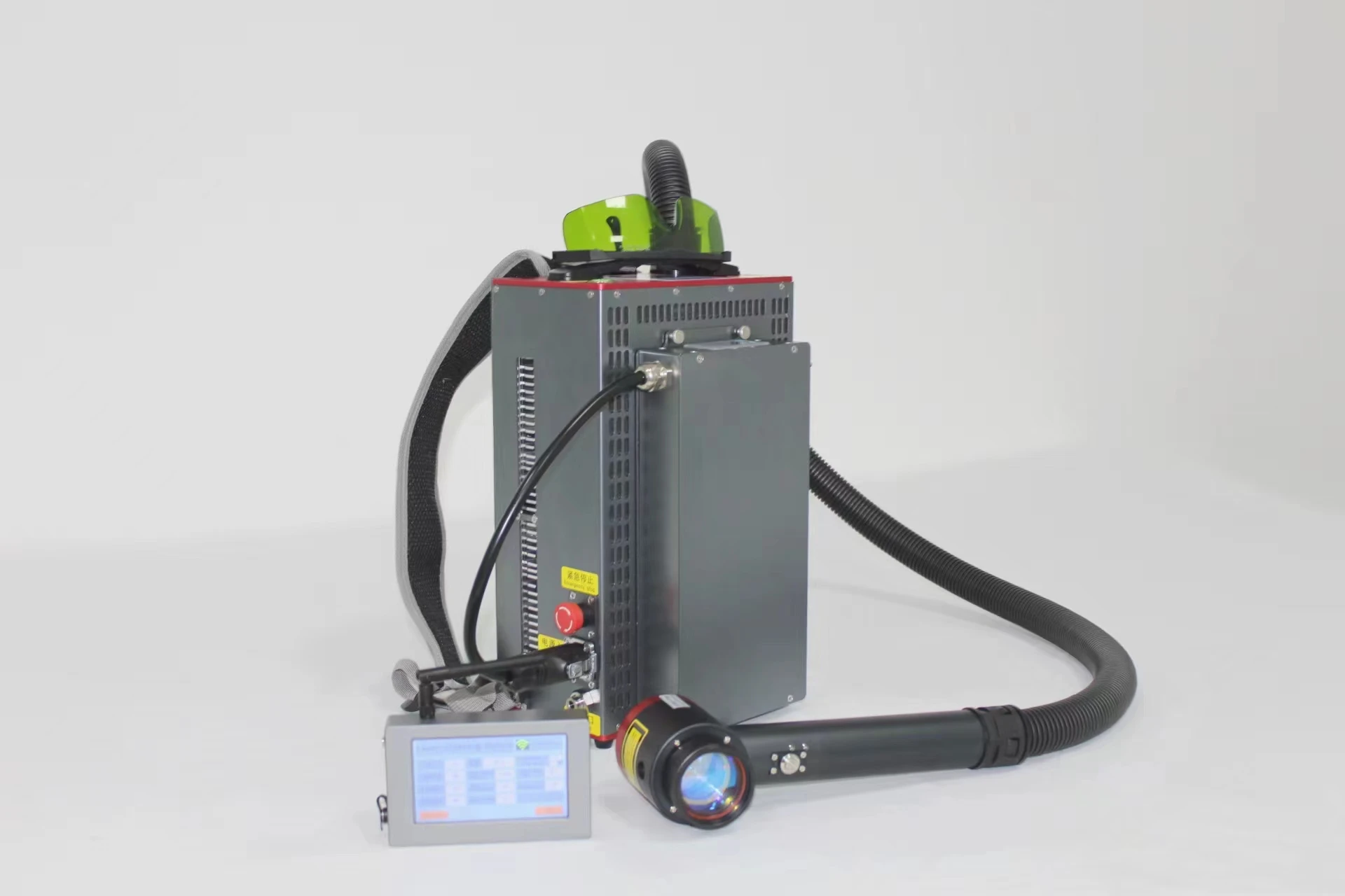 휴대용 100W 200W 300W 배낭 레이저 녹 제거제 페인트 낙서 펄스 레이저 클리너 기계를 작동하기 쉬운