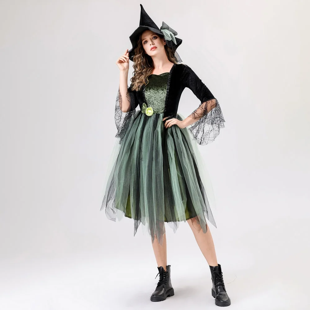 

Хэллоуин Лес Ведьма Доктор Взрослый Сценический Костюм Ролевой Плананен Дикий Гусь Чейз Фея T Женская Одежда