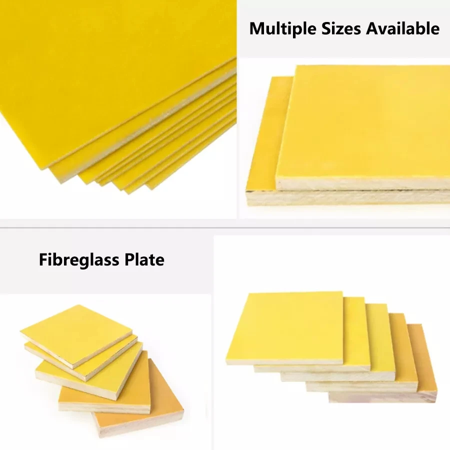 Glass Fibre Sheet Thickness 0.3/0.5/0.8/1.0/1.5/2/3mm Length 100/200/300/400/500mm Yellow 3240 Epoxy Plate Fiberglass Board