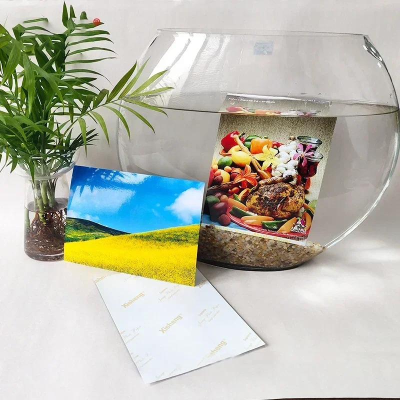 RC Photo Paper for Inkjet Printer 20Sheets of 260g A4 Color Pages with High Brightness Waterproof Consumables Inkjet