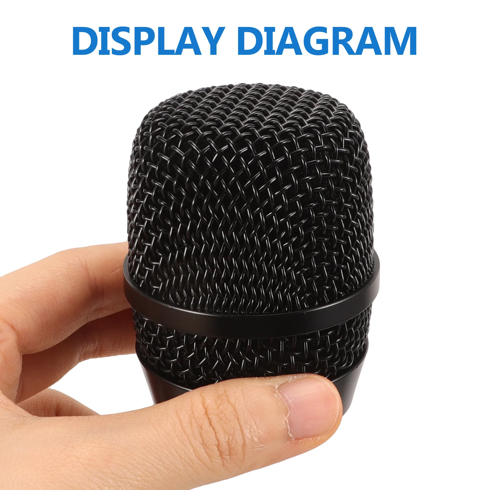 Copertura per griglia per microfono in metallo Parabrezza durevole Riduzione del rumore Elegante accessorio per griglia in rete di ricambio Parabrezza per microfono