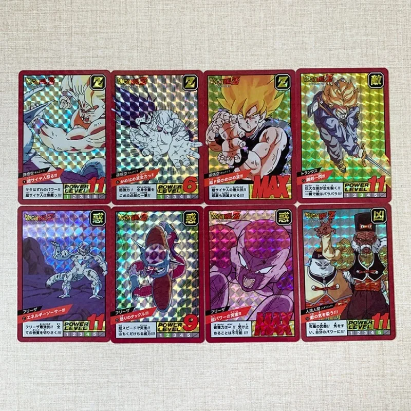 DIY Homemade Dragon Ball 1th Son Goku Vegeta IV Flash Card  A Set of 8pcs Anime Game Peripheral Collection Christmas Present