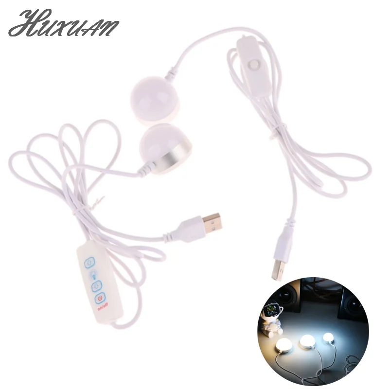 3W Mini USB LED Blub 1.5m USB Cable Book Reading Lights With Switch And Magnet Lamp For Children Dormitory Bedroom Desk Lamp