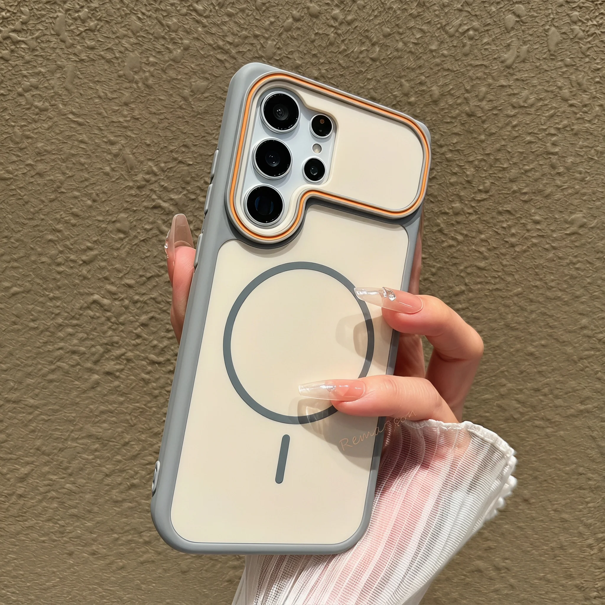 Luxury Dual Tone Phantom Magnetic Phone Case for Samsung Galaxy S26 Plus S25 S24 S23 Ultra Large Viewport Shockproof Back Cover