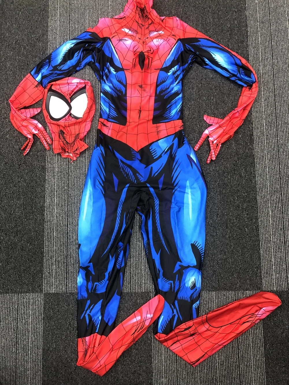 Big Glasses Ultimate Spiderman Cosplay Costume Superhero Zenzai Outfits Spider Boy 3D Printed Spandex Halloween Costume Bodysuit