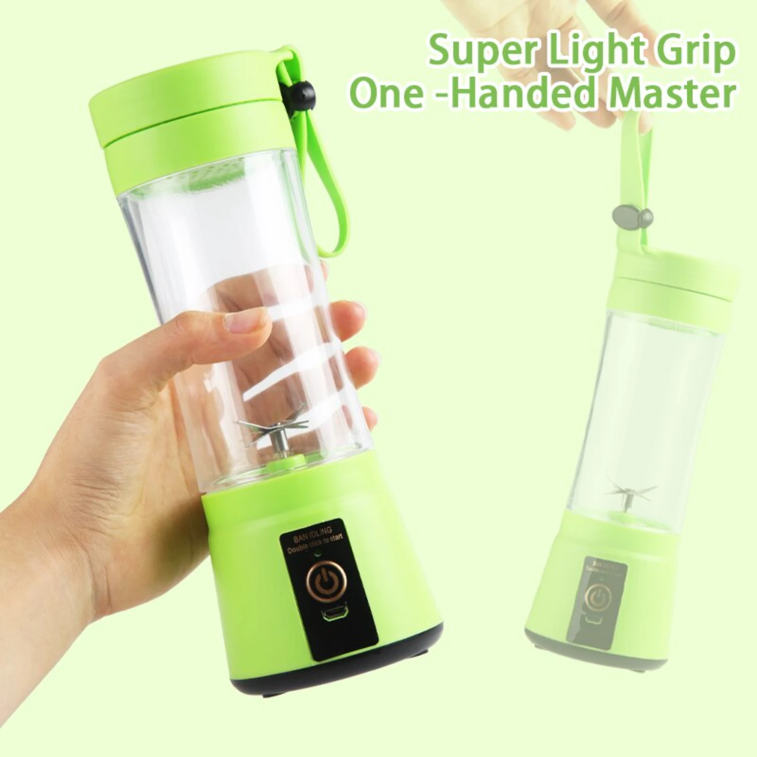 Efficient and Compact Portable Mini USB Fruit Juice Blenders - Conveniently Blend Smoothies and Shakes on the Go with 6 Sharp Bl