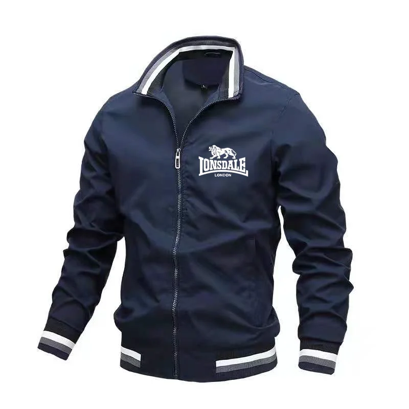 LONSDALE Autumn Fashion Jacket New Men's Windbreaker Bomber Jacket Men's Military Uniform Outdoor Clothing Casual Streetwear Top