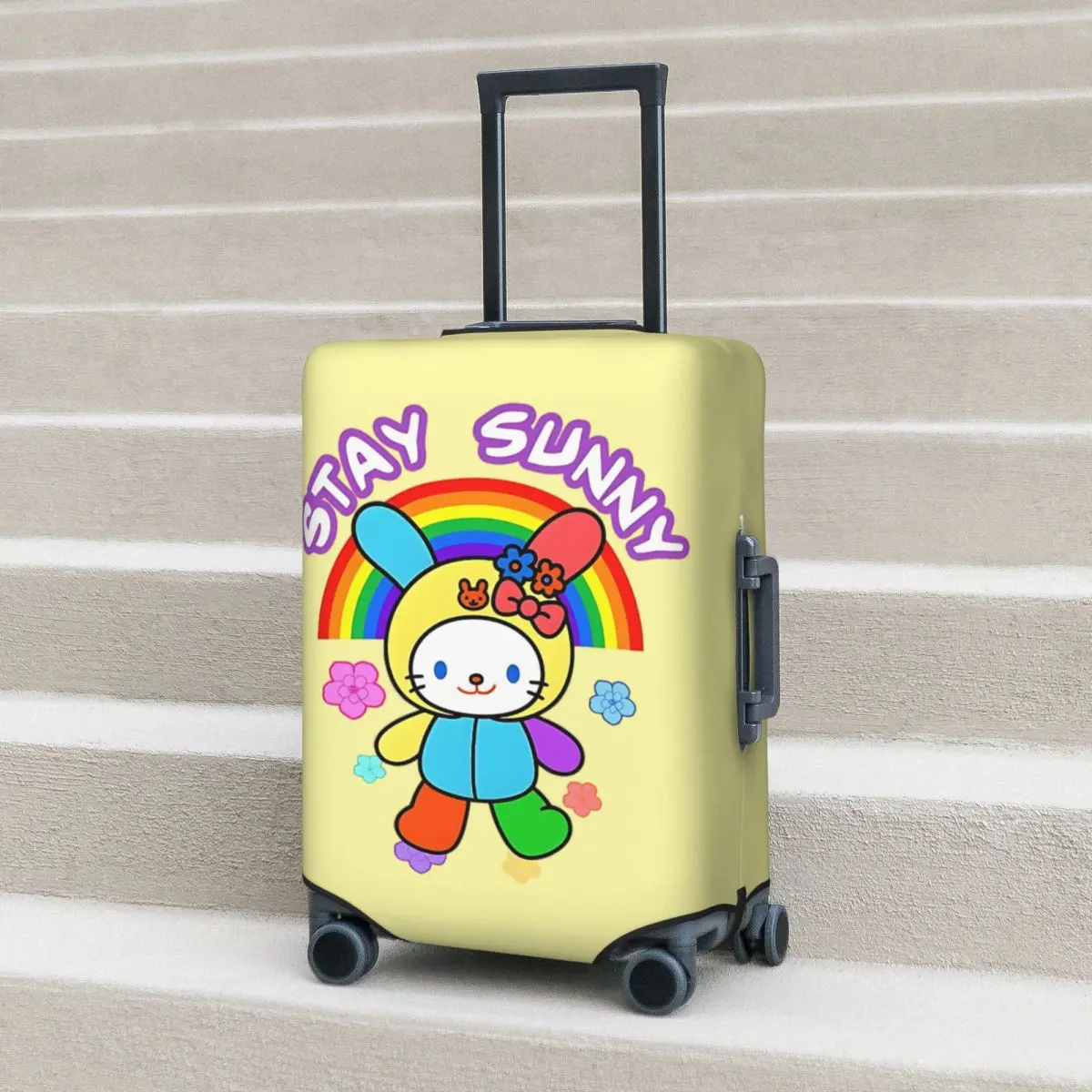 

Usahana Stay Sunny Suitcase Cover Travel Protection Vacation Practical Luggage Supplies