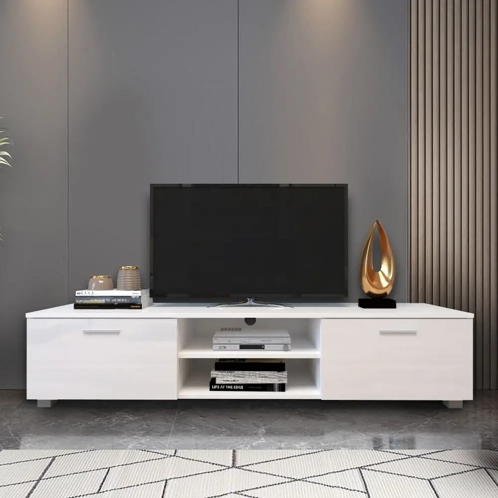 TV Stand for 70'' TV Stands, Media Console Entertainment Center Television Table, 2 Storage Cabinet with Open Shelves, 3 Colors