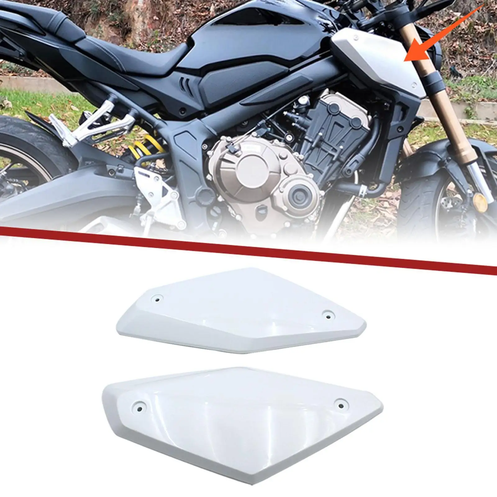 دراجة نارية الجانب لوحة مدخل هواء غطاء خزان النفط غطاء لهوندا CBR650R 2019-2023 بسهولة استبدال أجزاء الملحقات #1