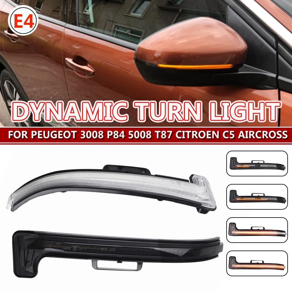 1Pair For Peugeot 3008 P84 5008 T87 Citroen C5 Aircross Dynamic