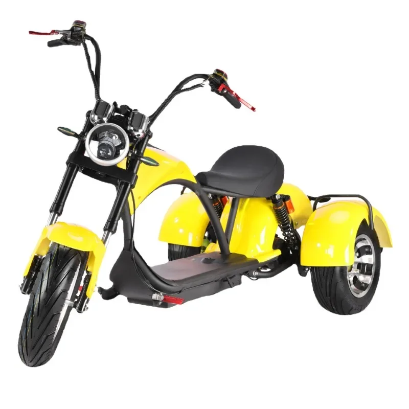 New electric scooter 2000W 60V20Ah adult scooter lithium battery front and rear shock absorption electric tricycle with a load c