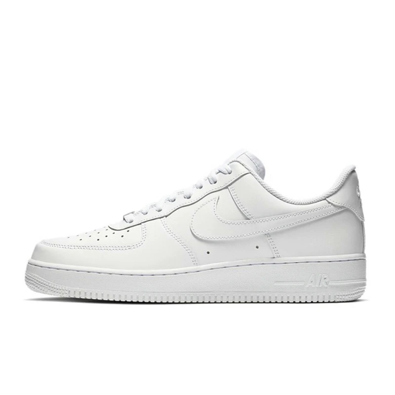 Nike Air Force 1 07 Unisex Black White Genuine Leather Running Shoes Non-Slip Comfortable Skateboard Sneakers for Men And Women