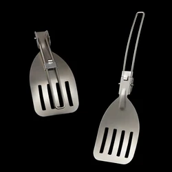 Outdoor Folding Frying Spatula Camping Portable 304 Stainless Steel Rice Spatula Barbecue Picnic Cutlery Mountain Travel Spatula