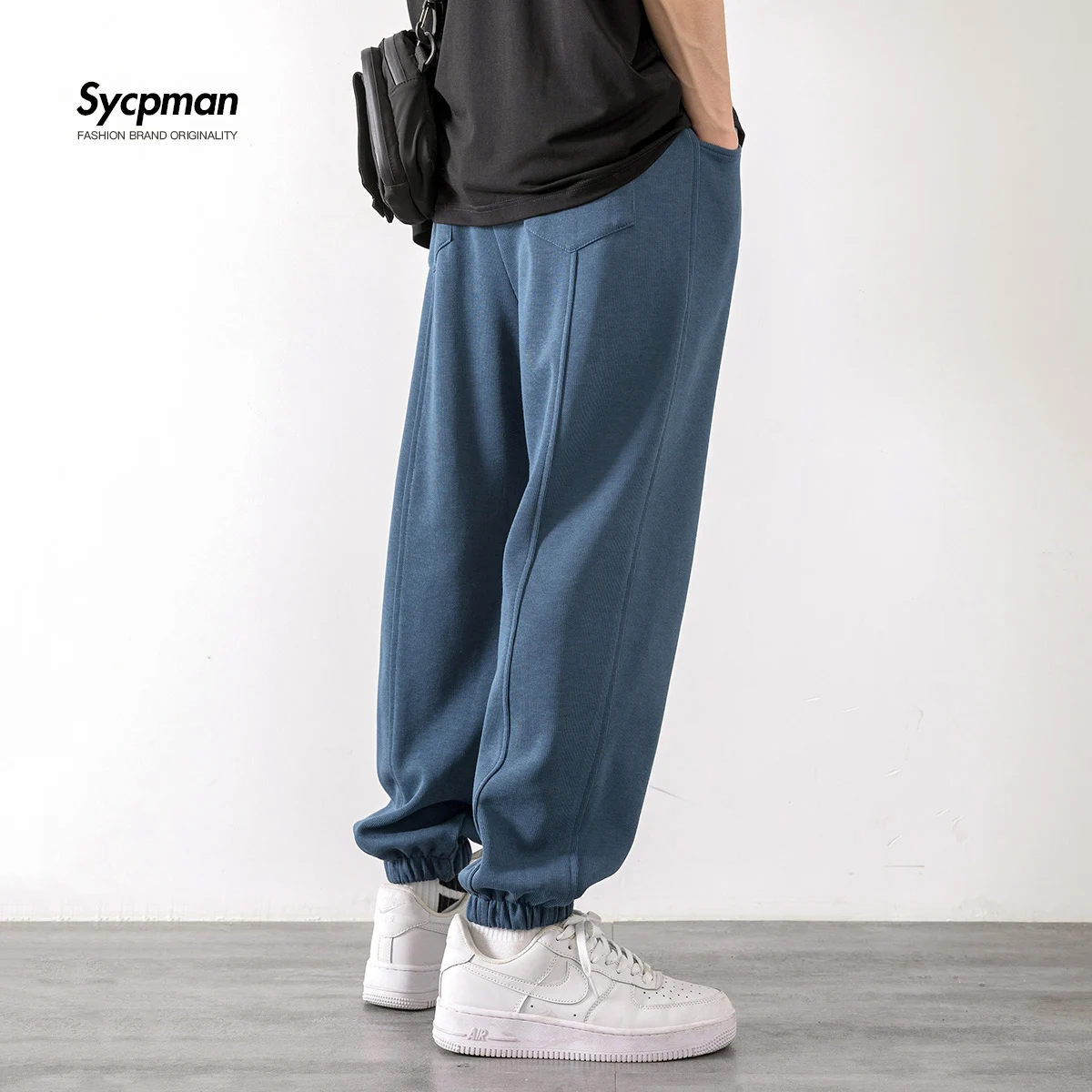 

Summer Ultra Thin Casual Pants Mens Loose and Breathable Trend Leggings Show Drooping Sports Harem Trousers Joggers Woman