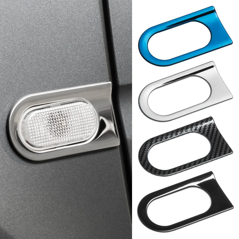 

Car Styling Fender Side Marker Turn Signal Light Chrome Frame Trim For Smart 453 Fortwo Exterior Bezel Cover Sticker Decoration