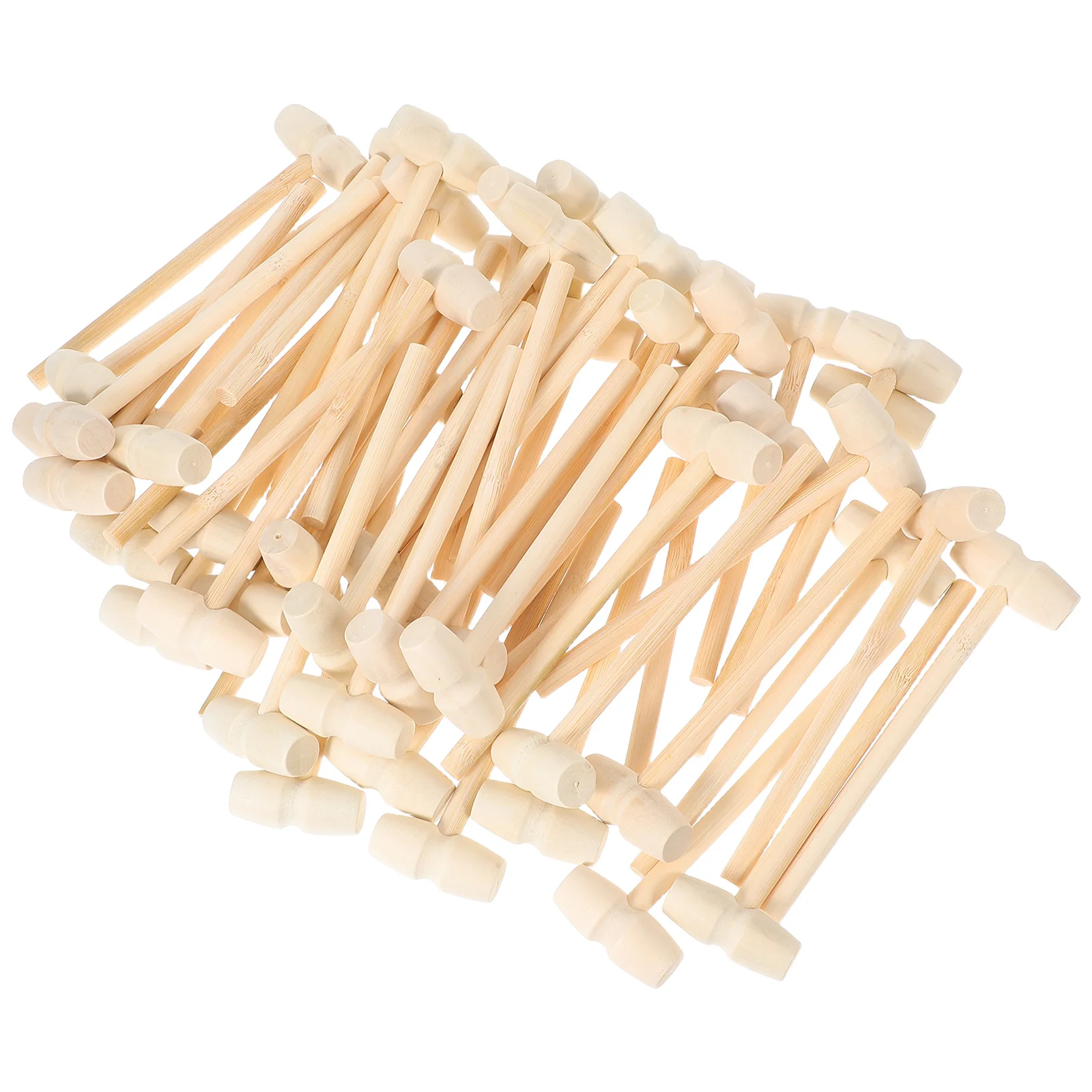 50 قطعة مطرقة خشبية صغيرة مطرقة صغيرة للأطفال تصميم قوي برأس مسطح تعليمي قصف لعب تطوير المهارات الحركية الدقيقة #3