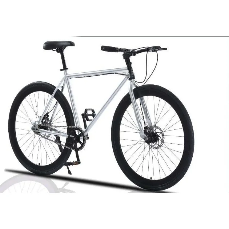 Primary and secondary school students road car racing men and women single speed ultra-light 700C flat handle bicycle