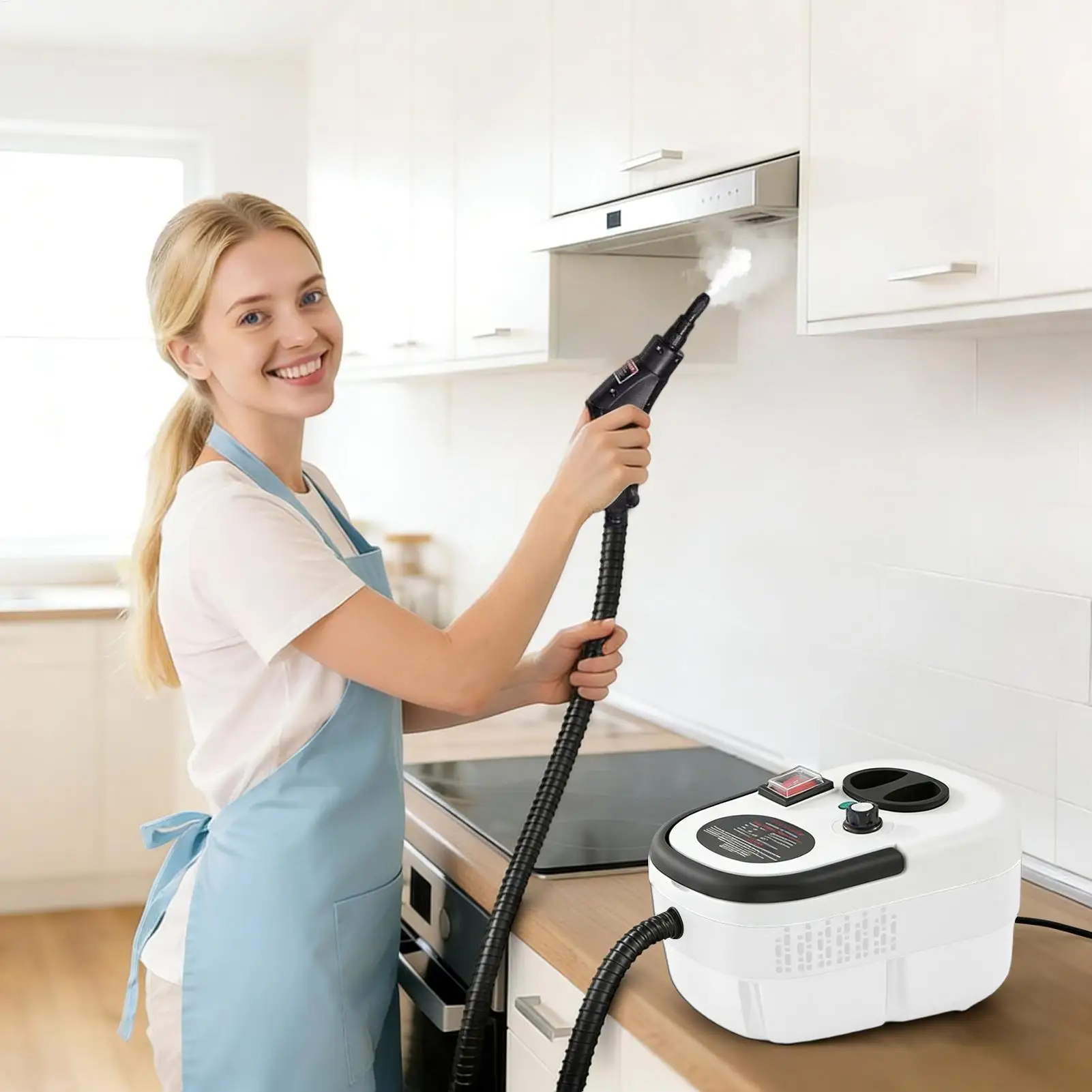 2500w Portable Handheld Steam Cleaner High Temperature Pressurized Steam Cleaning Machine For Kitchen Grout Floor Car Cleaning - view 3