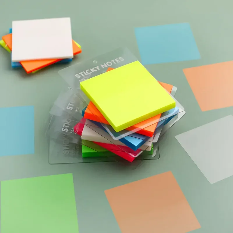 School Kantoorbenodigdheden Briefpapier Transparant Waterdicht Zelfklevend Memo Notitieblokken