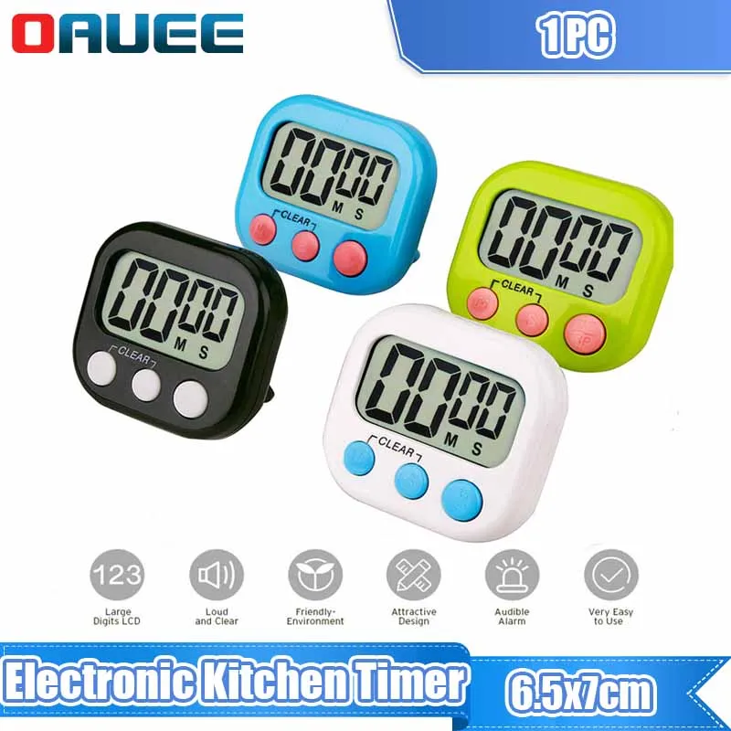 Electronic Kitchen Timer LCD Display Large Screen Electronic Timer Positive Negative Baking Timer Reminder Timing Big Loud Alarm