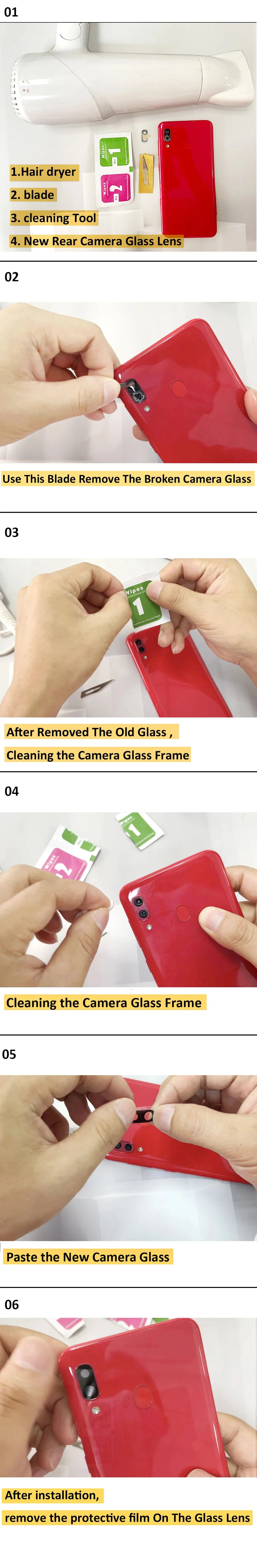 NEU Getestet für iPhone 13 Pro Max 13mini 14 16 Plus 6s Kameraglaslinse Rückkameraglaslinse mit Kleber Ersatz Reparatur – Detail 1