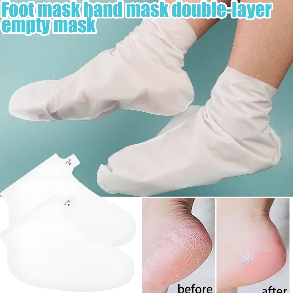 20 Pair Homemade DIY Double-layer Foot Mask Hand Mask Nourishing Moisturizing Brightening Exfoliating Remove Dead Skin Care Tool