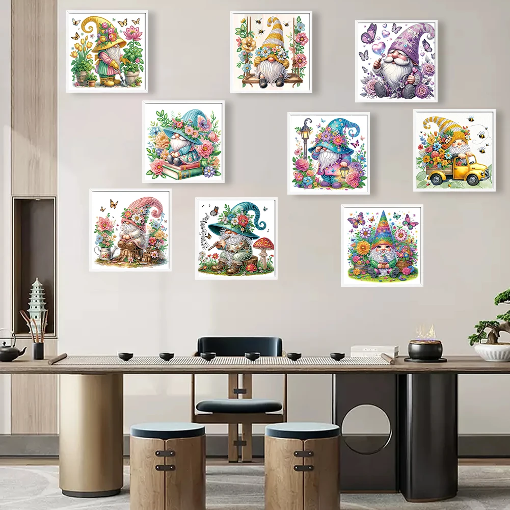 

9pcs 5D DIY Partial Special Shaped Drill Diamond Painting Goblin Art 30x30cm
