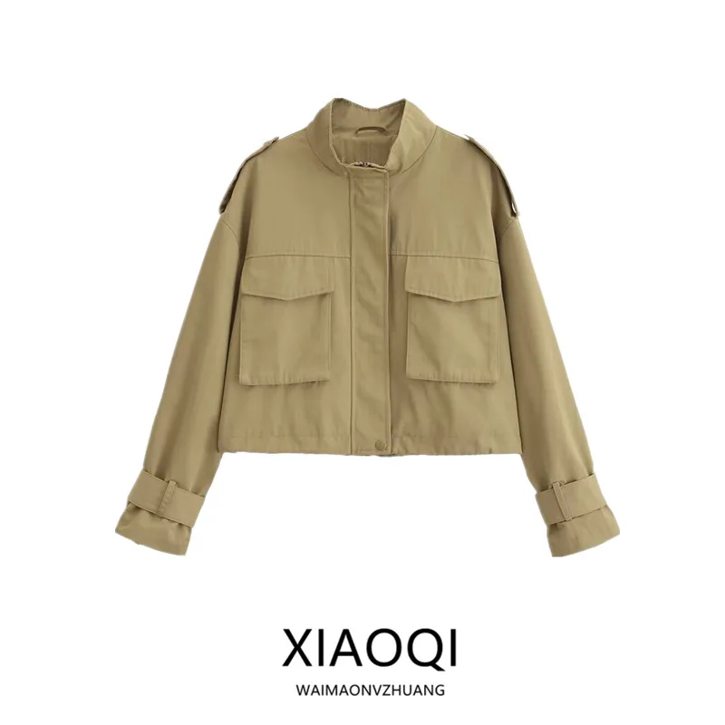 

Loose Women's Jaet Autumn 2025 New Design Large ket Decorated Outerwear Faionable Ladies ort Coat European Sle