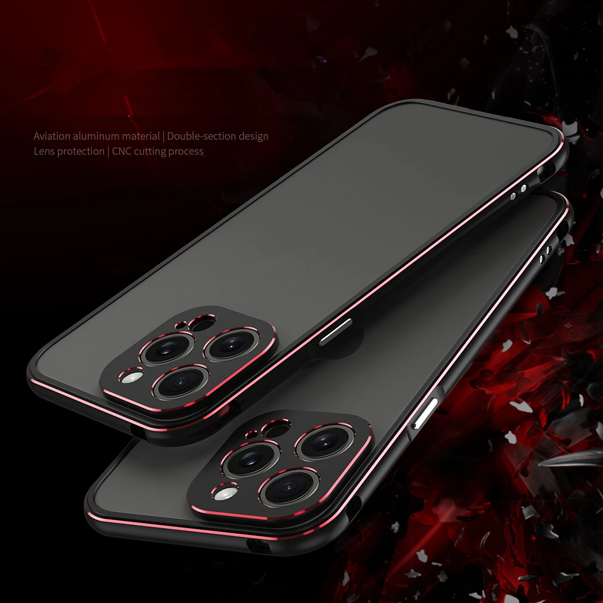 Luxury Aluminum Alloy Metal Frame Bumper Case for iPhone 15 Pro Max 11 Pro 12 13 Mini 14 Plus Ultra-Thin Super Slim Phone Case