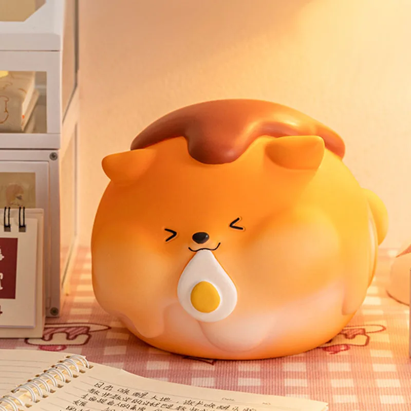 Bread Dog Shaped Piggy Bank Large Capacity Unbreakable Cute Cartoon Money Box with Access Slot Creative Gift for Kids Boys Girls