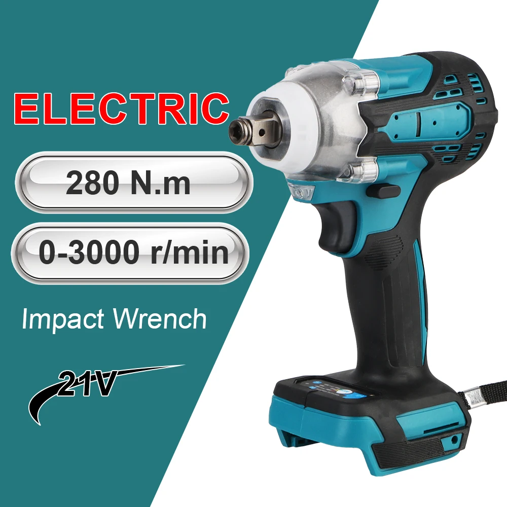 

Mechanical Maintenance Tools Quickly Loosen And Twist Super Power 280N Electric impact Wrench Multi Functional And Powerful